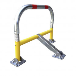 Barrière de parking flexible Stopcrash Viso tube acier - Ouverture unique - jaune