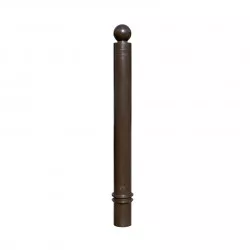 Poteau TPU1000 Viso, mémoire de forme, à sceller - marron - tête boule Ht 1130 - Ø 100 mm