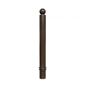 Poteau TPU1000 Viso, mémoire de forme, à sceller - marron - tête boule Ht 1130 - Ø 100 mm