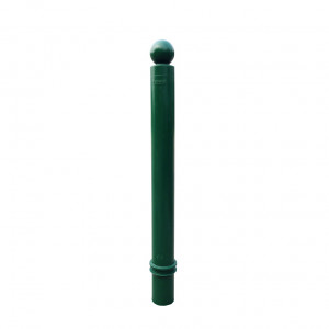 Poteau TPU1000 Viso, mémoire de forme, à sceller - Vert - tête boule Ht 1130 - Ø 100 mm