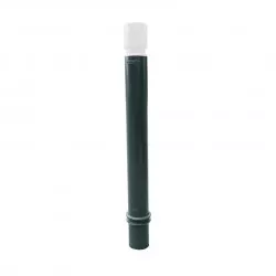 Poteau TPU1300 Viso, mémoire de forme, à sceller - Gris - tête cylindrique blanche Ht 1560 - Ø 100 mm