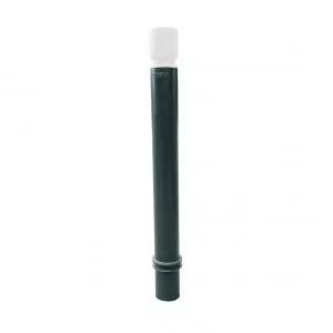 Poteau TPU1300 Viso, mémoire de forme, à sceller - Gris - tête cylindrique blanche Ht 1560 - Ø 100 mm