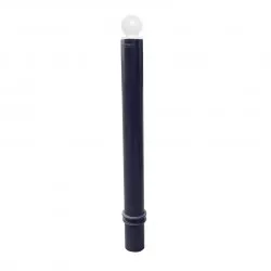 Poteau TPU13000 Viso, mémoire de forme, à sceller - noir - tête boule blanche Ht 1560 - Ø 100 mm
