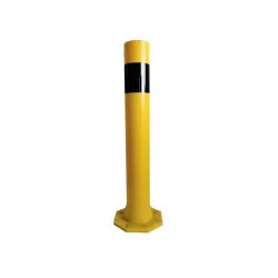 Poteau TPX Viso, mémoire de forme - A fixer - Noir-jaune - Ht 1000 - Ø 140 mm