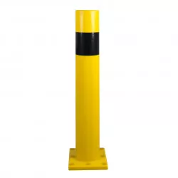 Poteau TPX Viso, mémoire de forme - A fixer - Noir-jaune Ht 1000 - Ø 160 mm
