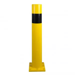 Poteau TPX Viso, mémoire de forme - A fixer - Noir-jaune Ht 1000 - Ø 160 mm