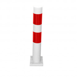 Poteau TPX Viso, mémoire de forme - A fixer - Rouge-blanche Ht 700 - Ø 100 mm