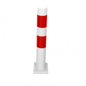 Poteau TPX Viso, mémoire de forme - A fixer - Rouge-blanche Ht 700 - Ø 100 mm