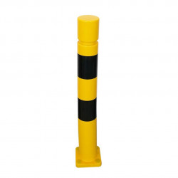 Poteau TPX Viso, mémoire de forme - A fixer - Noir-jaune - Tête cylindrique Ht 800 - Ø 100 mm