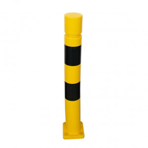 Poteau TPX Viso, mémoire de forme - A fixer - Noir-jaune - Tête cylindrique Ht 800 - Ø 100 mm