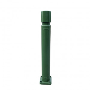 Poteau TPZ Viso, mémoire de forme - A fixer - Vert - Tête cylindrique Ht 1000 - Ø 80 mm