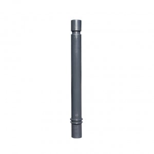 Poteau TPZ Viso, mémoire de forme - A sceller - Gris - Tête cylindrique Ht 1130 - Ø 80 mm