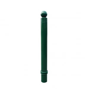 Poteau TPZ Viso, mémoire de forme - A sceller - Vert -Tête boule Ht 1130 - Ø 80 mm