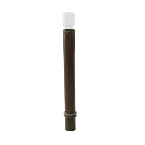 Poteau TPZ Viso, mémoire de forme - A sceller - Marron - Tête cylindrique blanche Ht 1560 - Ø 80 mm