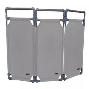 Barrière Travo Viso PVC - 3 vantaux - Gris uni L 1700 x H 1000 mm