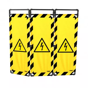 Barrière Travo Viso PVC - 3 vantaux - Gris uni L 1700 x H 1800 mm