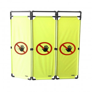 Barrière Travo Viso PVC - 3 vantaux - Logo INTERDIT L 1700 x H 1800 mm