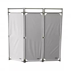 Barrière Travo Viso INOX - 3 vantaux - Gris uni L 1700 x H 1800 mm