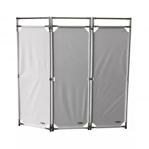 Barrière Travo Viso INOX - 3 vantaux - Gris uni L 1700 x H 1800 mm