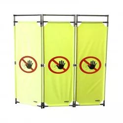 Barrière Travo Viso INOX - 3 vantaux - Logo INTERRDIT L 1700 x H 1800 mm