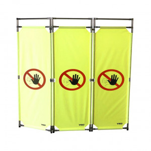 Barrière Travo Viso INOX - 3 vantaux - Logo INTERRDIT L 1700 x H 1800 mm