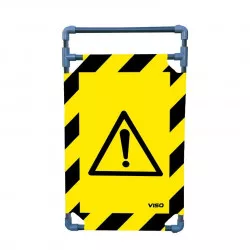 Barrière Travo Viso PVC - 1 Panneau - Logo DANGER - Noir-Jaune L 570 x H 1000 mm