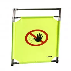 Barrière Travo Viso INOX - 1 Panneau - Logo ACCES INTERDIT L 570 x H 1000 mm