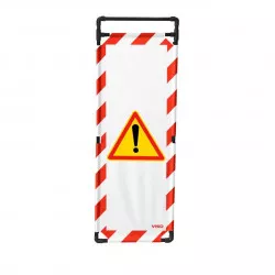 Barrière Travo Viso PVC - 1 panneau - Logo ATTENTION DANGER - Rouge-Blanc L 570 x H 1800 mm