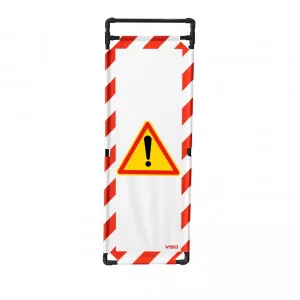 Barrière Travo Viso PVC - 1 panneau - Logo ATTENTION DANGER - Rouge-Blanc L 570 x H 1800 mm