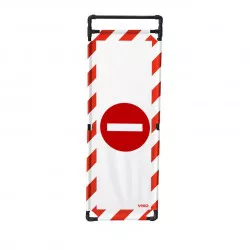 Barrière Travo Viso PVC - 1 Panneau - Logo SENS INTERDIT - Blanc-Rouge L 570 x H 1800 mm