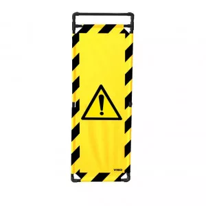 Barrière Travo Viso PVC - 1 panneau - Logo DANGER - Noir-Jaune L 570 x H 1800 mm