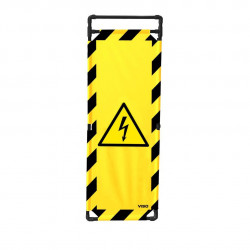 Barrière Travo Viso PVC - 1 panneau - Logo DANGER ÉLECTRICITÉ - Noir-Jaune L 570 x H 1800 mm