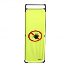 Barrière Travo Viso PVC - 1 panneau - Logo ACCES INTERDIT - Jaune L 570 x H 1800 mm