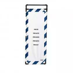 Barrière Travo Viso PVC - 1 Panneau - Logo PRIVÉ - Bleu-Blanc L 570 x H 1800 mm