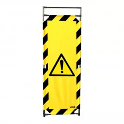Barrière Travo Viso INOX - 1 panneau - Logo DANGER - Noir-Jaune L 570 x H 1800 mm