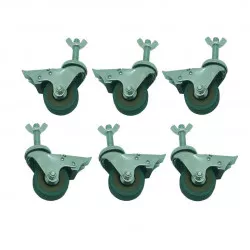 Lot de 6 roulettes Viso pour barrière de chantier BAR4000