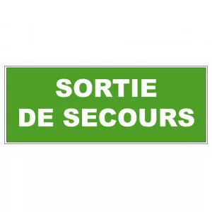 Panneau LP PVC Viso : SORTIE DE SECOURS - Lot de 5