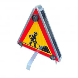 Panneau solaire à Led Viso triangle 70 cm triflash - CHANTIER