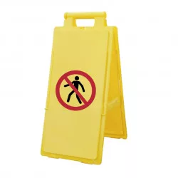 Panneau chevalet PSG Viso - INTERDIT AUX PIETONS - Lot de 10
