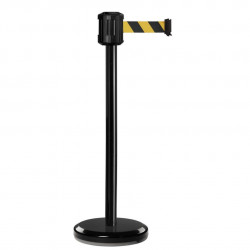 Poteau noir RX2 Viso - boitier étanche sangle noir-jaune - Long. 2 m - Larg. 5 cm