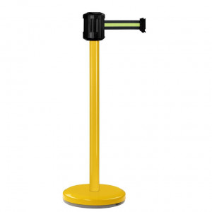 Poteau jaune RX2 Viso - boitier étanche sangle noir-jaune-noir - Long. 2 m - Larg. 5 cm