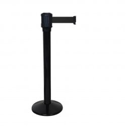 Poteau noir RX4 Viso - boitier étanche sangle noir - Long. 4 m - Larg. 5 cm