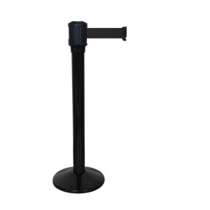 Poteau noir RX4 Viso - boitier étanche sangle noir - Long. 4 m - Larg. 5 cm