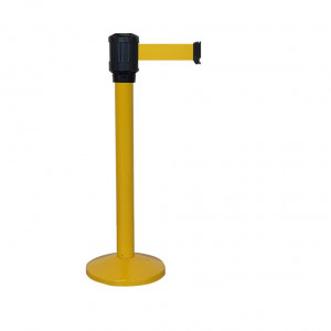 Poteau jaune RX4 Viso - boitier étanche sangle jaune - Long. 4 m - Larg. 5 cm