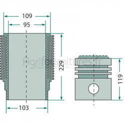 Kit cylindrée, Ø axe de piston 95 mm modèles AP 18,AP 22,A 111,A 122,A 133 par Porsche