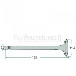 Soupape d'admission modèles MF 168,MF 175,MF 178,MF 185,MF 188 par Massey Ferguson