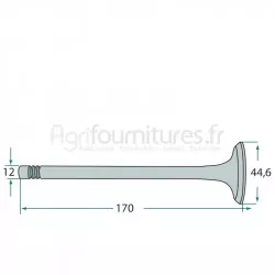 Soupape d'admission avec siège conique modèles D 30 L,D 30 KL,D 45 L,D 55 L par Fahr