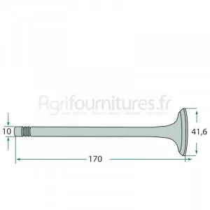 Soupape d'échappement avec rainure de clavette modèles D 30 L,D 30 KL par Fahr