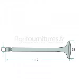 Soupape d'admission par moteurs MWM, pour moteurs KD 110,5