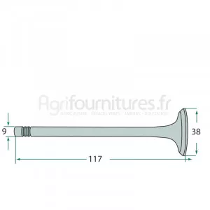 Soupape d'admission modèles FL 120,FL 131,F 231 GT,Farmer 102,F 250 GT par Fendt